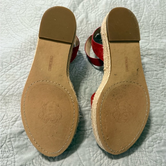 Vince Camuto Red Suede Espadrille Sandals 9M - Picture 5 of 6